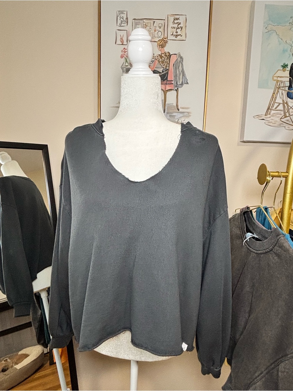 Out from under urban outfitters NWOT Grey sweatshirt size Xs